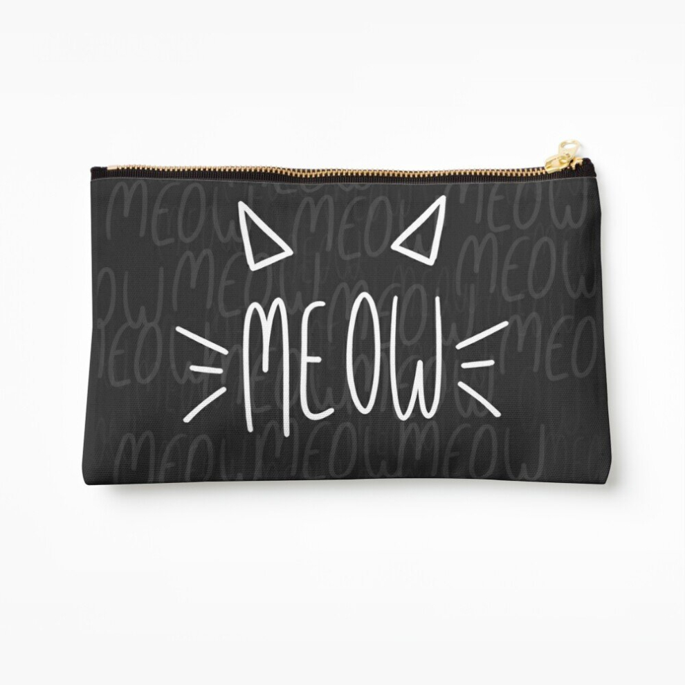 Whibos Makeup Bag Meow Cosmetic Organizer Tyvek Paper Bags Zipper Pouch