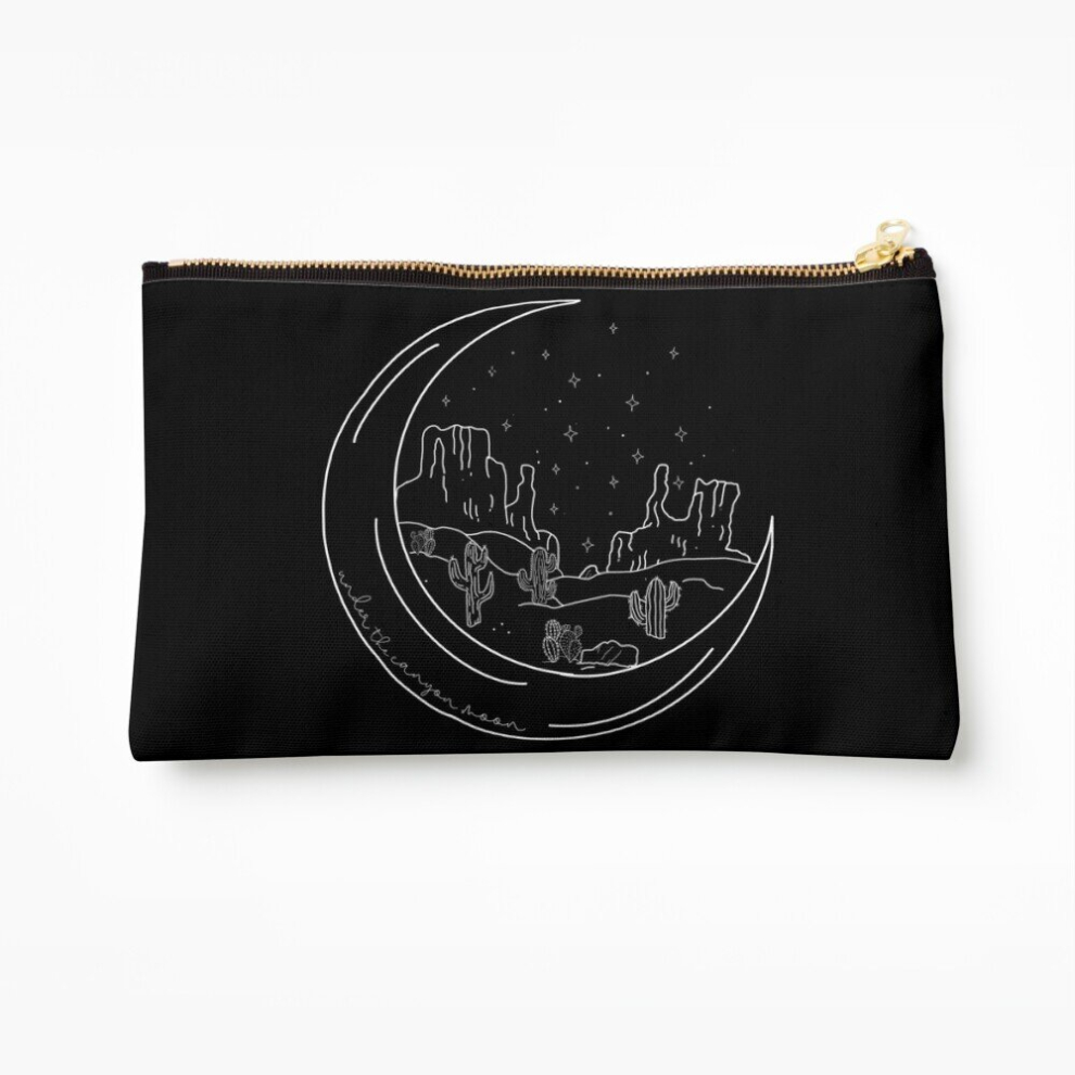 Whibos White Makeup Bag Canyon Moon Tee Outline Cosmetic Organizer Tyvek Paper Bags Zipper Pouch