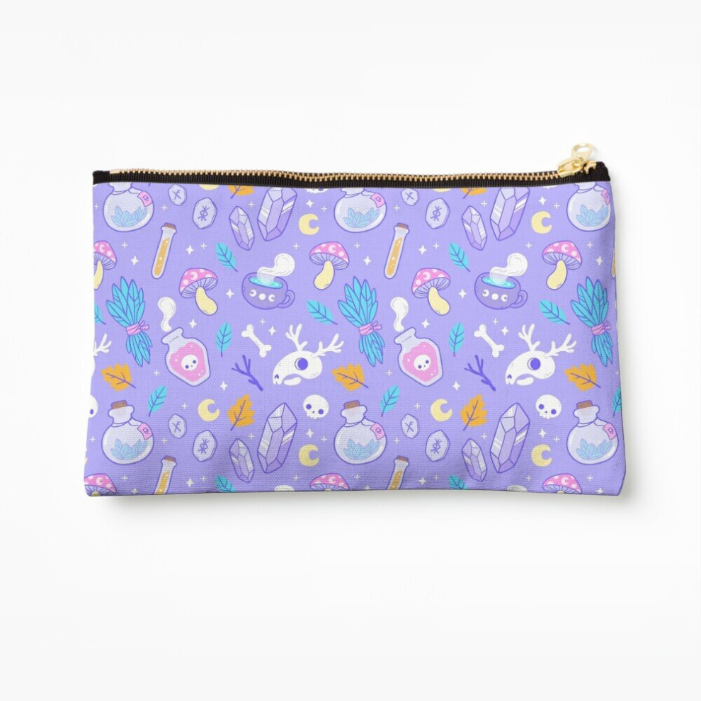Whibos Makeup Bag Witchy Ingredients Pastel Nikury Cosmetic Organizer Tyvek Paper Bags Zipper Pouch