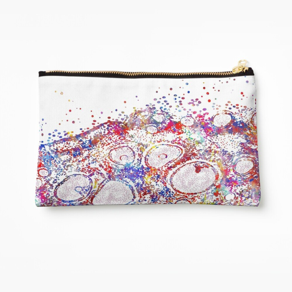 Whibos Makeup Bag Ovary Histology, Female Reproductive System Cosmetic Organizer Tyvek Paper Bags Zipper Pouch
