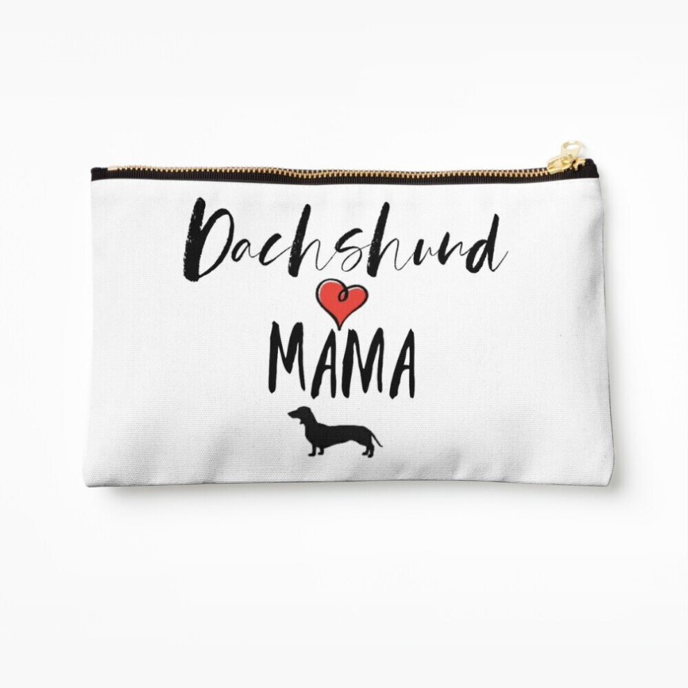 Whibos Makeup Bag Dachshund Mama Cosmetic Organizer Tyvek Paper Bags Zipper Pouch