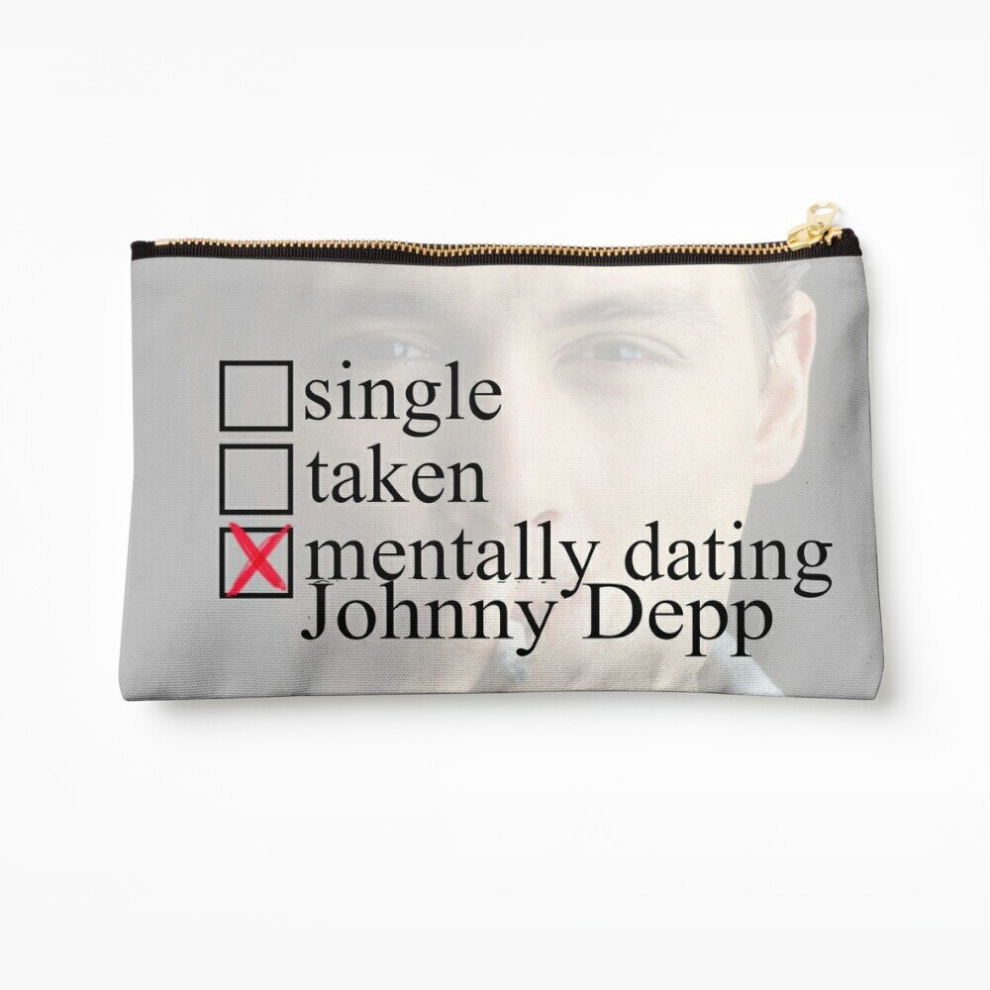 Whibos Makeup Bag Mentally Dating Johnny Depp Cosmetic Organizer Tyvek Paper Bags Zipper Pouch