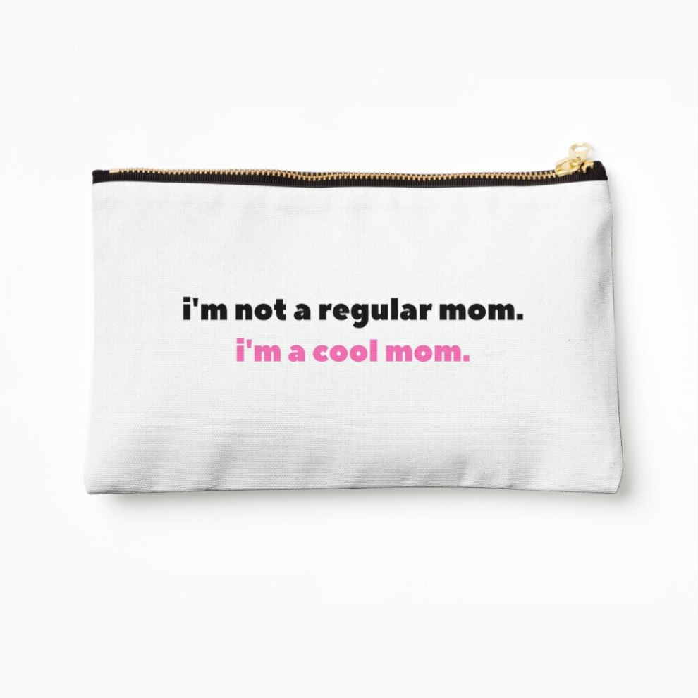 Whibos Makeup Bag I'm Not A Regular Mom I'm A Cool Mom. Cosmetic Organizer Tyvek Paper Bags Zipper Pouch