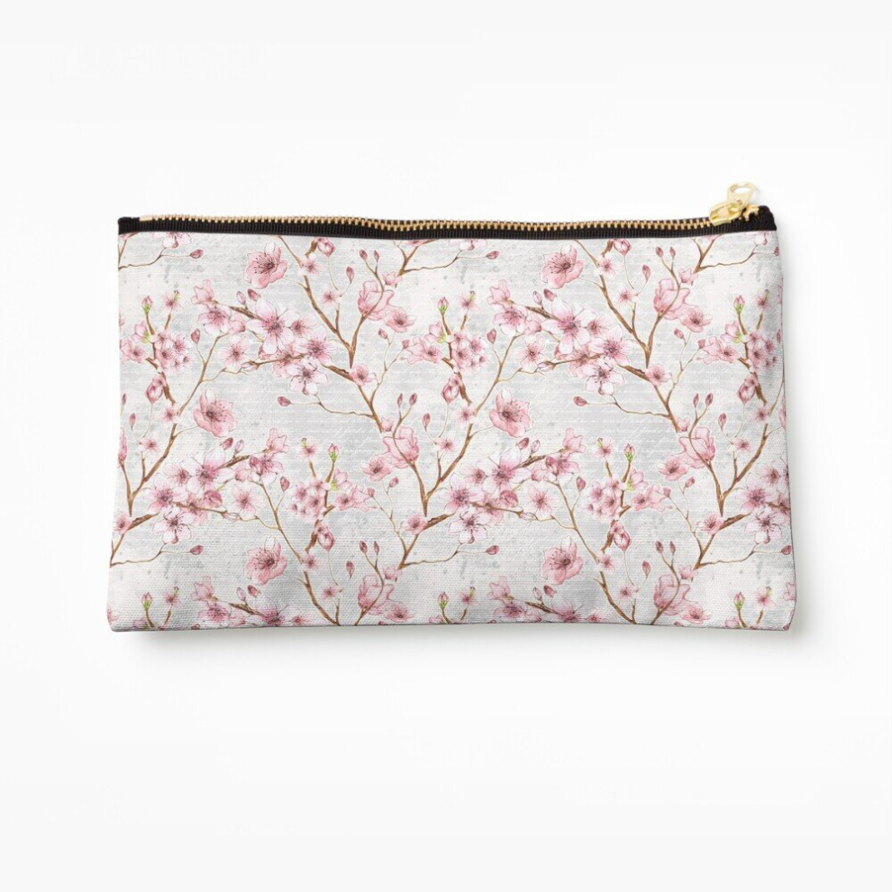 Whibos Makeup Bag Cherry Blossom Romance Collection Cosmetic Organizer Tyvek Paper Bags Zipper Pouch