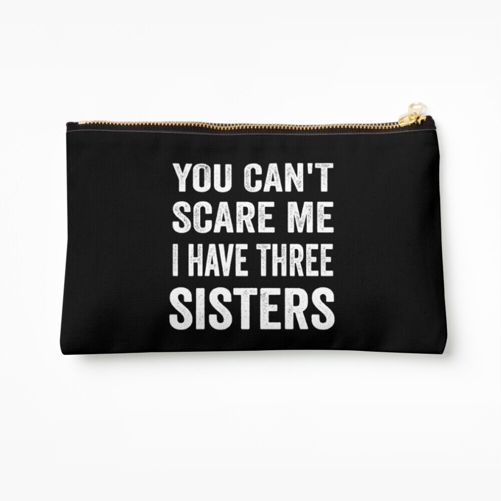 Whibos Makeup Bag You Can't Scare Me I Have Three Sister Cosmetic Organizer Tyvek Paper Bags Zipper Pouch