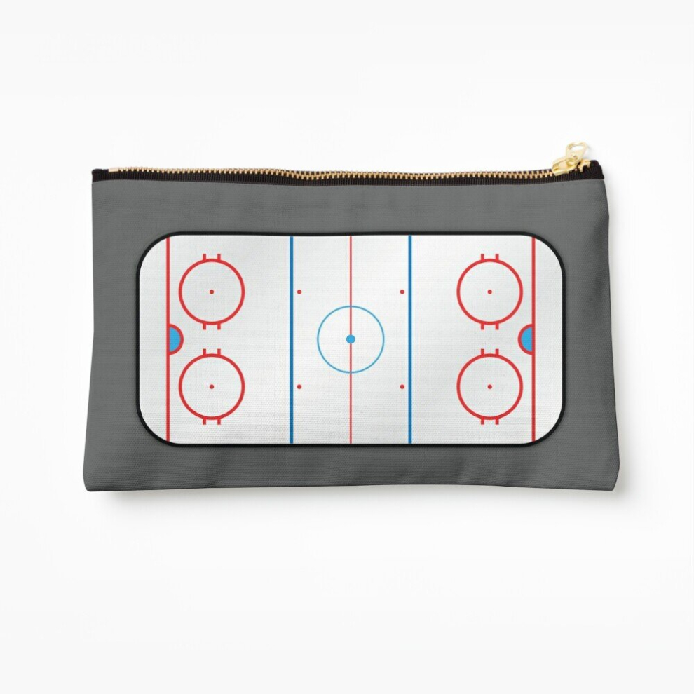 Whibos Makeup Bag Hockey Rink Ice Hockey Game Fan Player Sport Board Hd Cosmetic Organizer Tyvek Paper Bags Zipper Pouch
