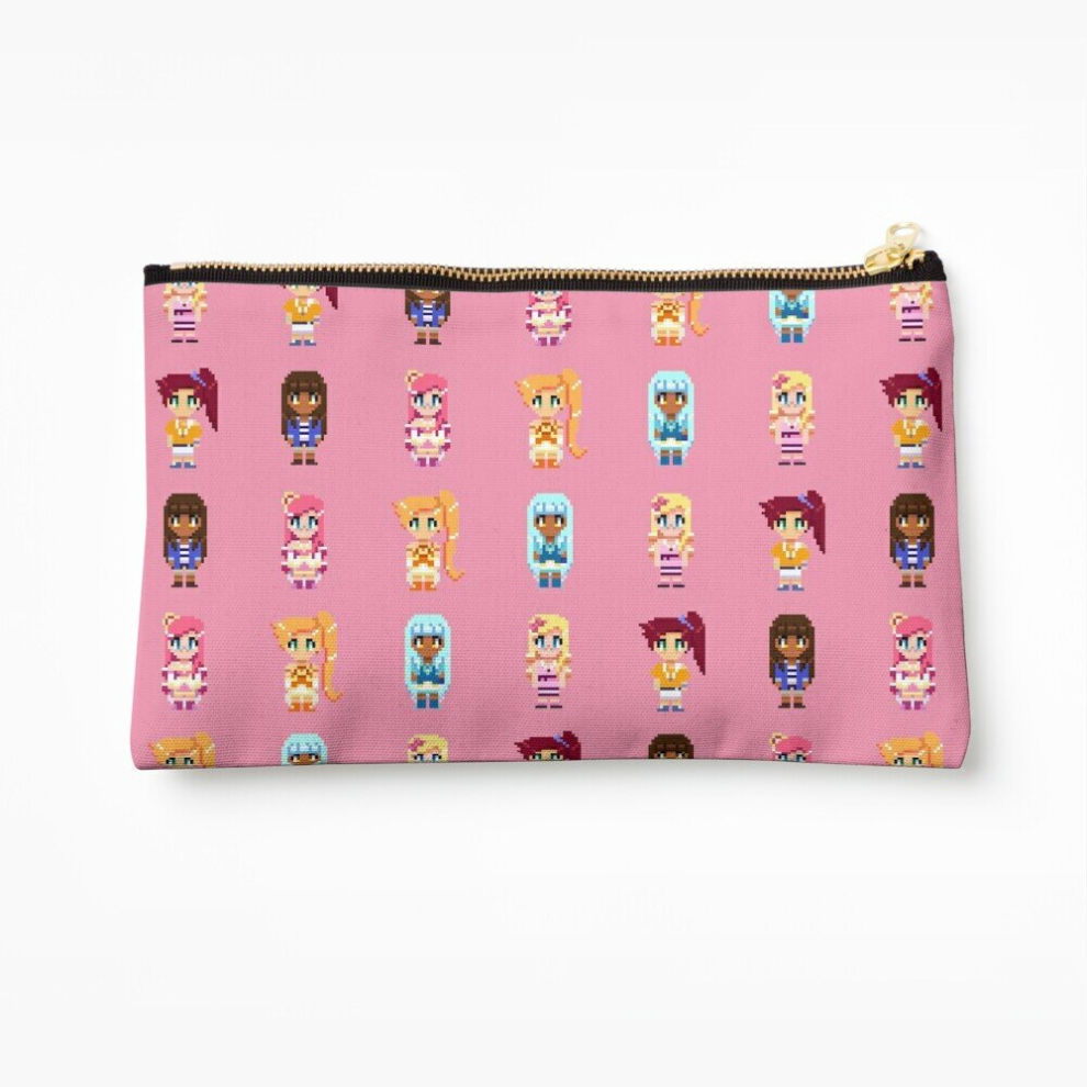 Whibos Makeup Bag Pixel Lolirock Pattern Cosmetic Organizer Tyvek Paper Bags Zipper Pouch