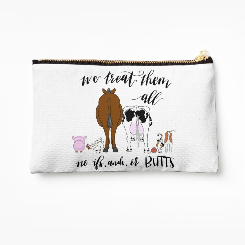Whibos Makeup Bag Veterinarians - No If Ands Or Butts About It Cosmetic Organizer Tyvek Paper Bags Zipper Pouch