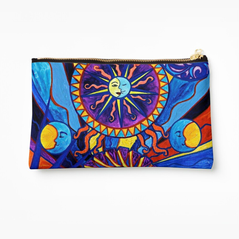 Whibos Makeup Bag Sun And Moon Cosmetic Organizer Tyvek Paper Bags Zipper Pouch