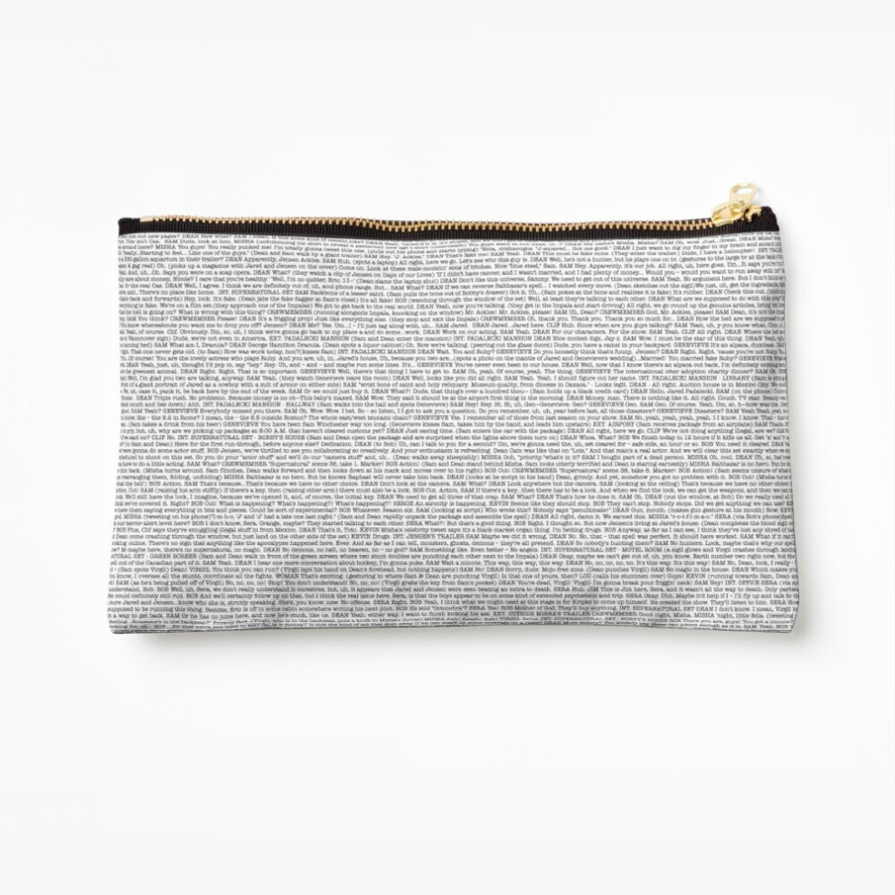 Whibos Makeup Bag The Entire Script Of Supernatural's The French Mistake Cosmetic Organizer Tyvek Paper Bags Zipper Pouch