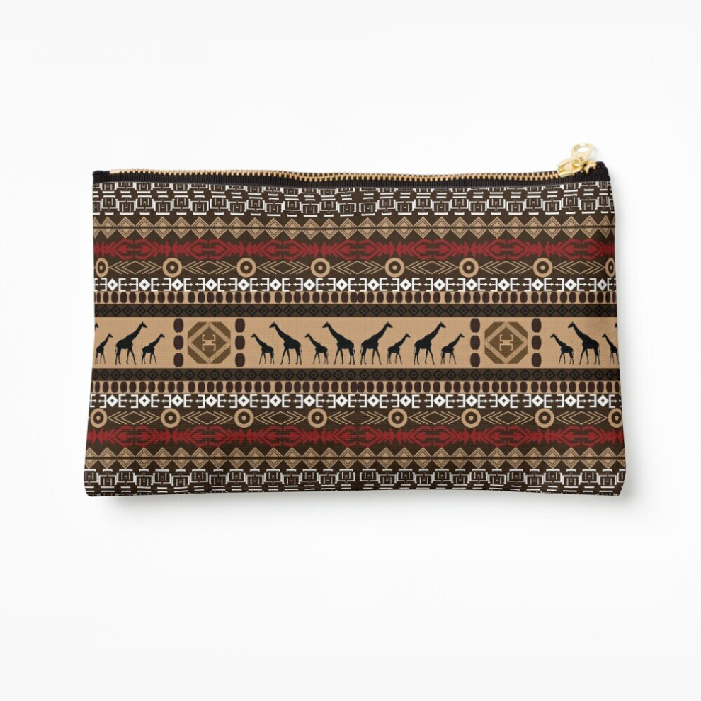 Whibos Makeup Bag African Style Art Project Cosmetic Organizer Tyvek Paper Bags Zipper Pouch
