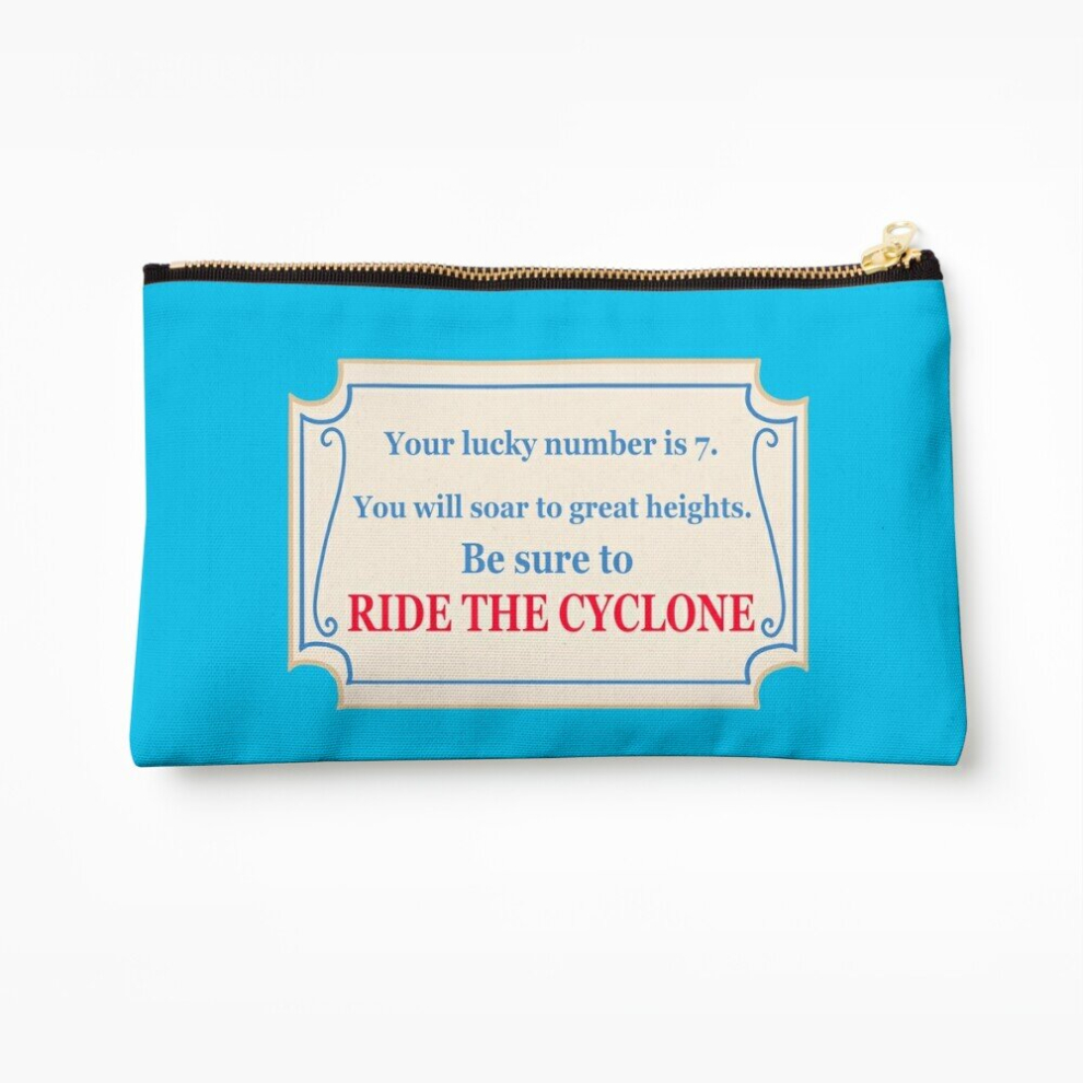 Whibos Makeup Bag Ride The Cyclone Fortune (Version 2) Cosmetic Organizer Tyvek Paper Bags Zipper Pouch