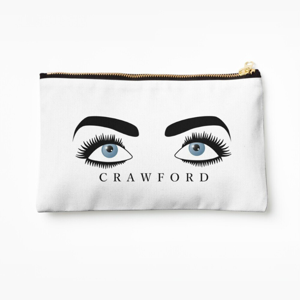 Whibos Makeup Bag Joan Crawford's Eyes Cosmetic Organizer Tyvek Paper Bags Zipper Pouch