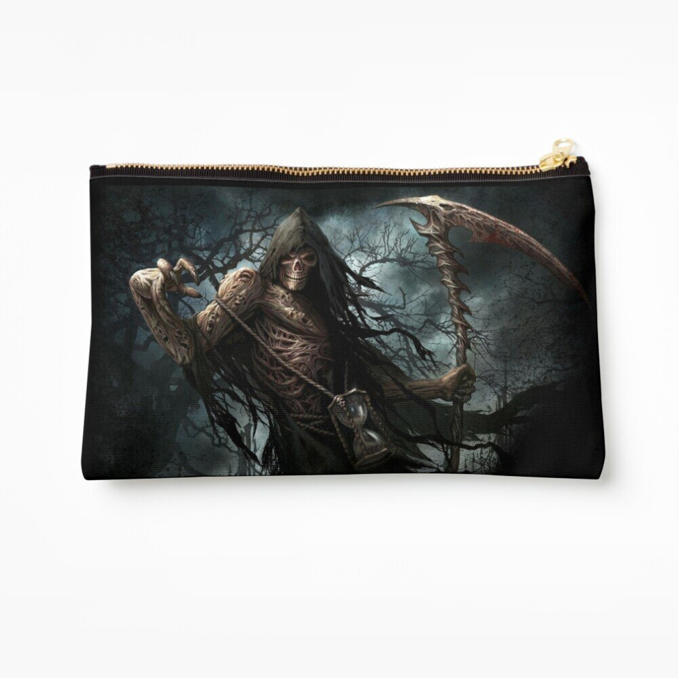 Whibos Makeup Bag Evil Grim Reaper Cosmetic Organizer Tyvek Paper Bags Zipper Pouch
