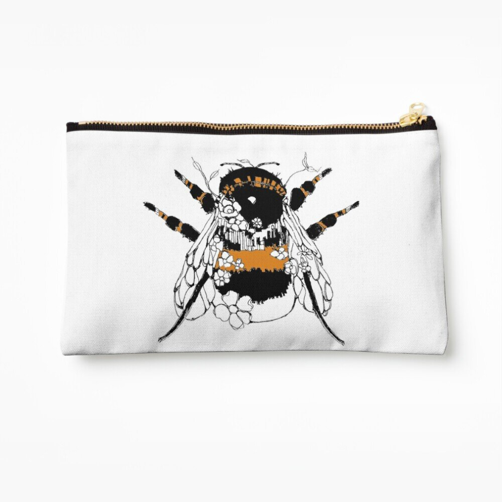 Whibos Makeup Bag Bumblebee Colour Cosmetic Organizer Tyvek Paper Bags Zipper Pouch