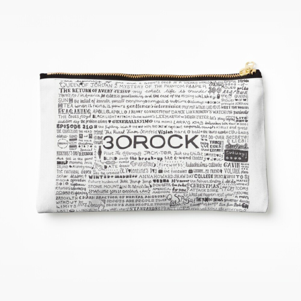 Whibos Makeup Bag 138 Episodes Of 30 Rock Cosmetic Organizer Tyvek Paper Bags Zipper Pouch