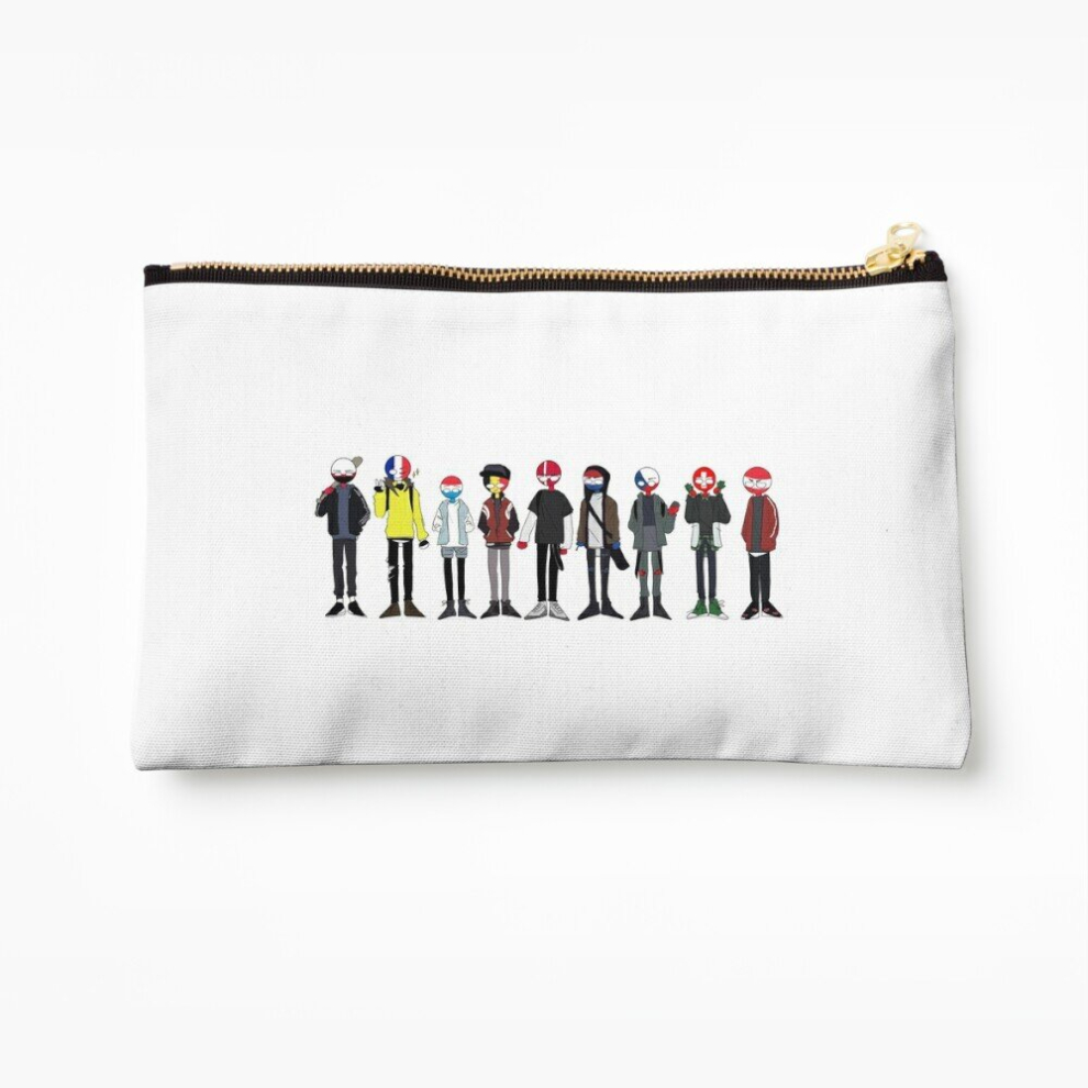 Whibos Makeup Bag Countryhumans Cosmetic Organizer Tyvek Paper Bags Zipper Pouch