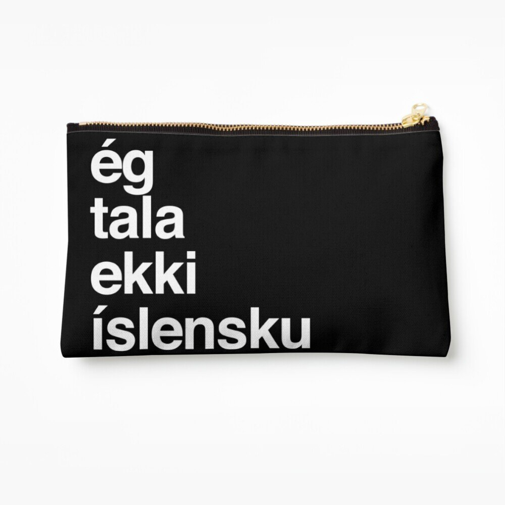 Whibos Makeup Bag I Don't Speak Icelandic Iceland Cosmetic Organizer Tyvek Paper Bags Zipper Pouch