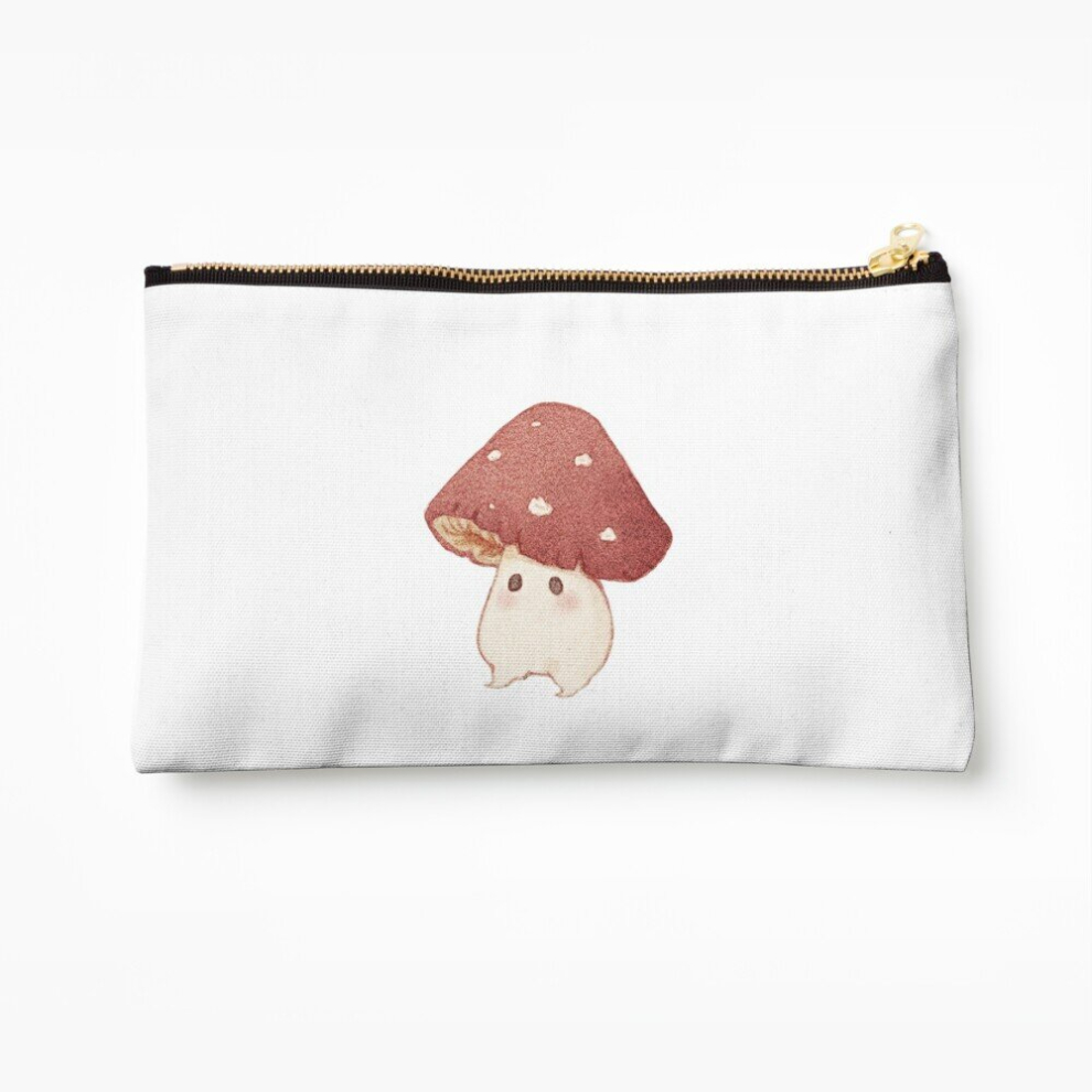 Whibos Makeup Bag Friendly Mushroom Cosmetic Organizer Tyvek Paper Bags Zipper Pouch