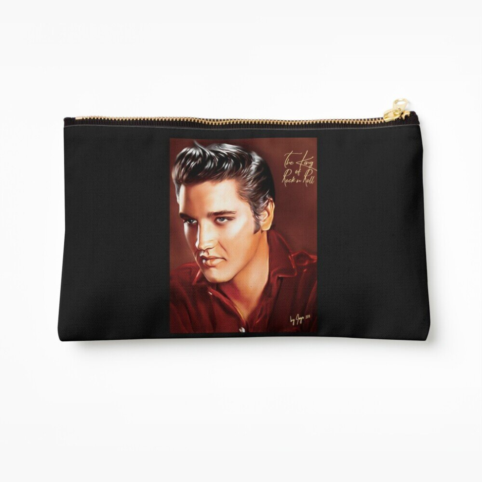 Makeup Bag Elvis Presley - The King Is Back - King of Rock and Roll gift birthday Cosmetic Organizer Tyvek Paper Bags Zipper Pouch