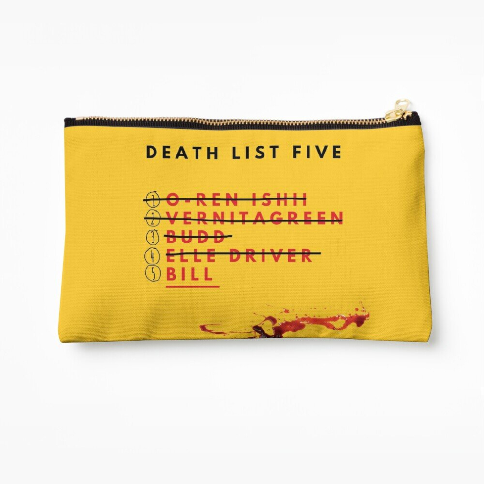 Whibos Makeup Bag Kill Bill- Death List Cosmetic Organizer Tyvek Paper Bags Zipper Pouch