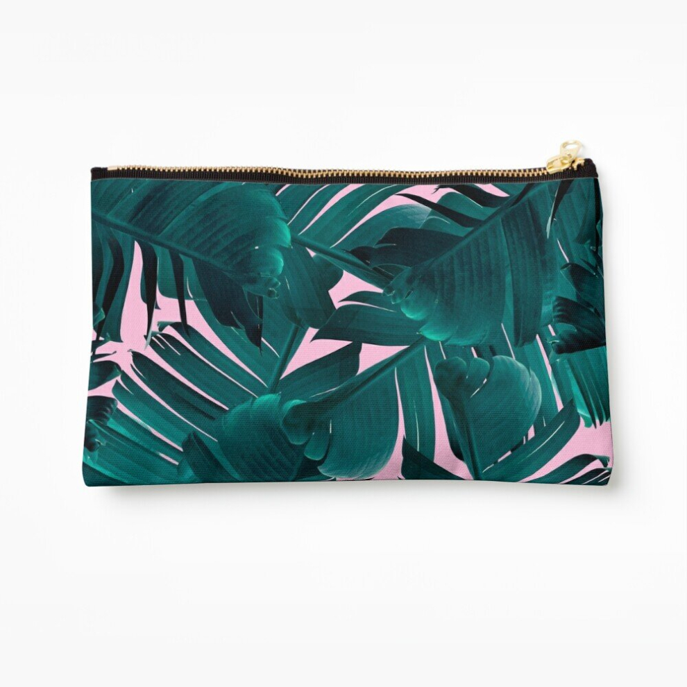 Whibos Green Makeup Bag Banana Cosmetic Organizer Tyvek Paper Bags Zipper Pouch