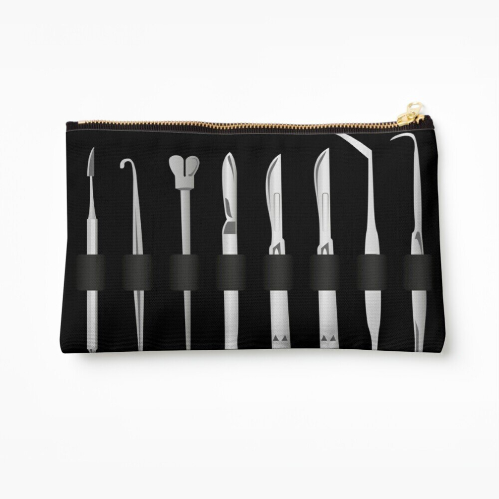 Whibos Makeup Bag Embalming Tools Funny Morticians Mortuary Students Cosmetic Organizer Tyvek Paper Bags Zipper Pouch