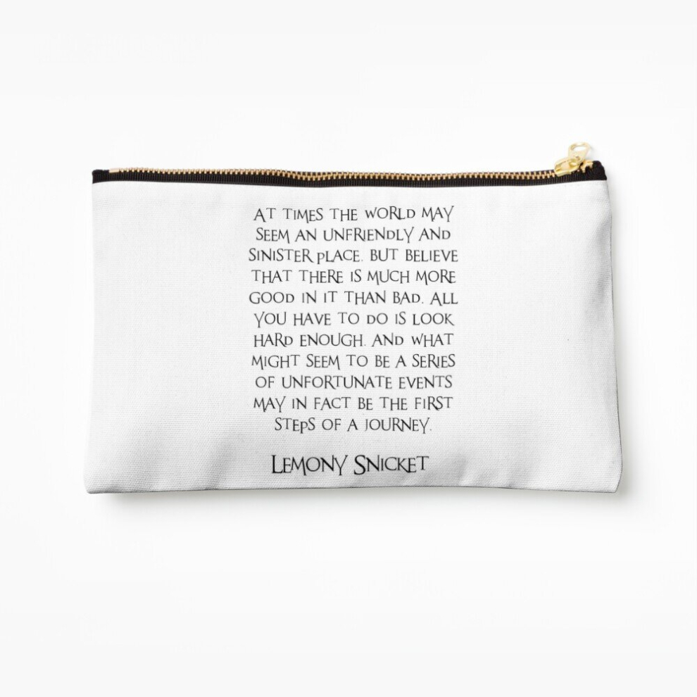 Whibos Makeup Bag A Series Of Unfortunate Events, Journey, Quote, Lemony Snicket, Good Vibes, Culture Cosmetic Organizer Tyvek Paper Bags Zipper Pouch