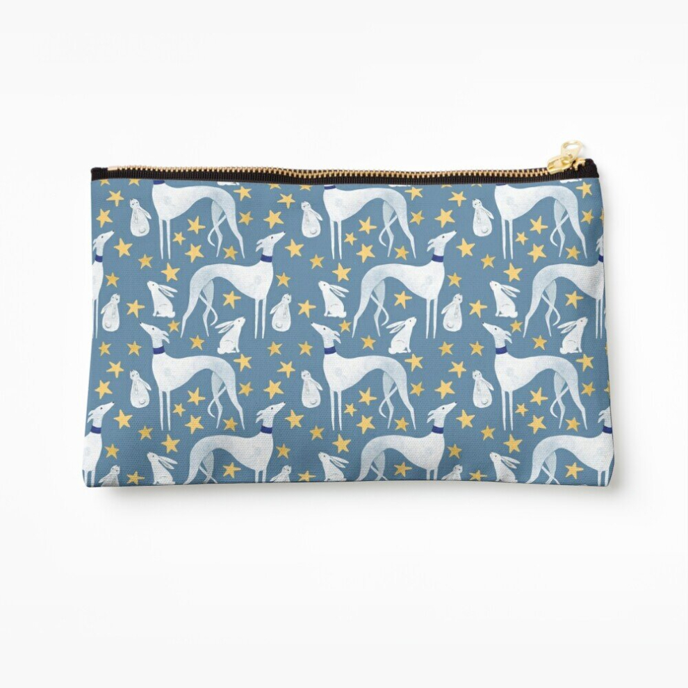 Whibos Makeup Bag Galgo, Hare And Stars Cosmetic Organizer Tyvek Paper Bags Zipper Pouch