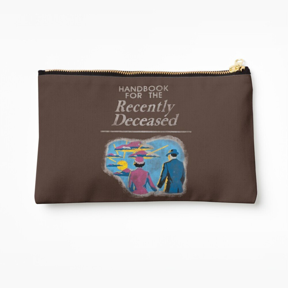 Whibos Makeup Bag Beetlejuice - Handbook Of The Recently Deceased Cosmetic Organizer Tyvek Paper Bags Zipper Pouch