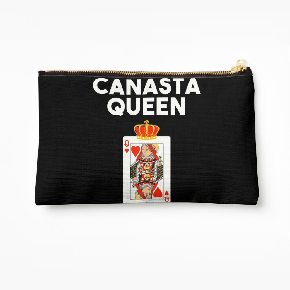 Whibos Makeup Bag Funny Canasta Queen Gift Cool Canasta Fan Casino Playing Cosmetic Organizer Tyvek Paper Bags Zipper Pouch