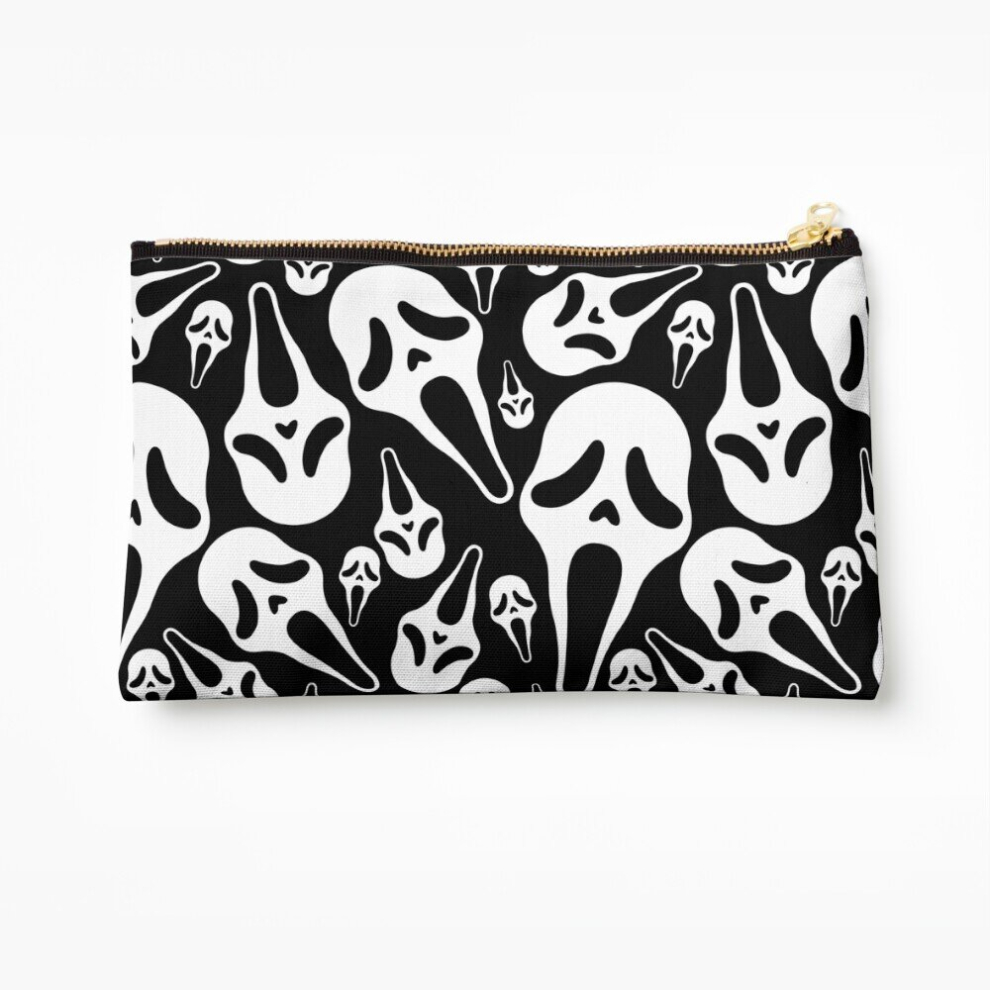 Whibos Makeup Bag Ghostface Repeat V2 Cosmetic Organizer Tyvek Paper Bags Zipper Pouch