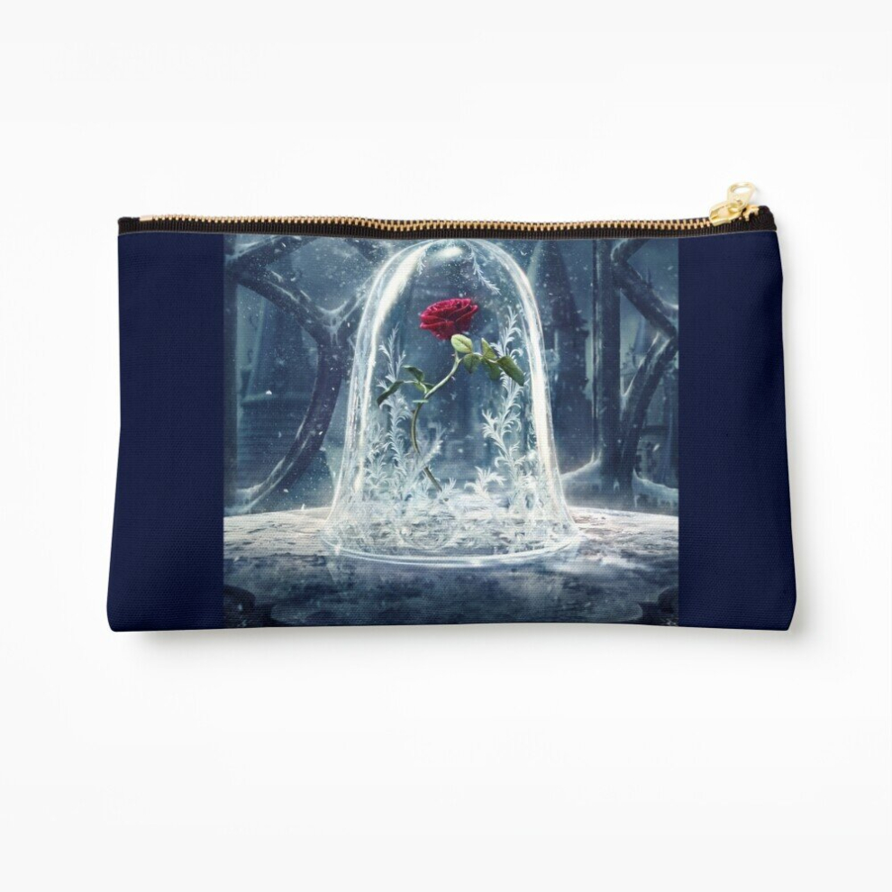 Whibos Makeup Bag Enchanted Rose Cosmetic Organizer Tyvek Paper Bags Zipper Pouch