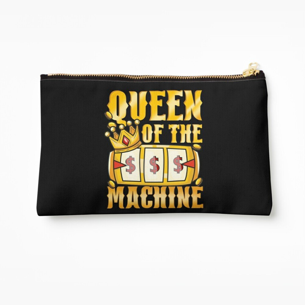 Whibos Makeup Bag Womens Queen Of The Slot Machine Product Vegas Casino Gambling Cosmetic Organizer Tyvek Paper Bags Zipper Pouch