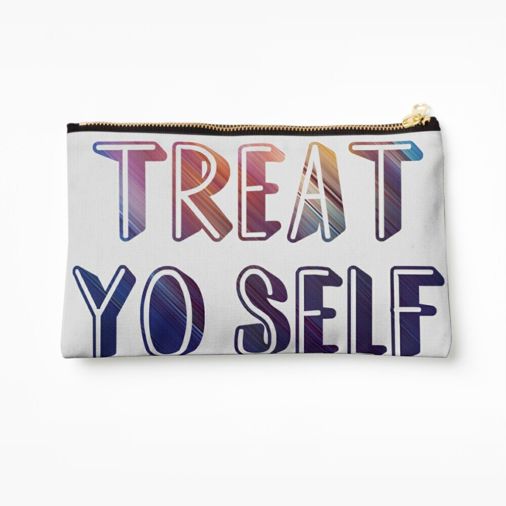 Whibos Makeup Bag Treat Yo Self 2 Cosmetic Organizer Tyvek Paper Bags Zipper Pouch
