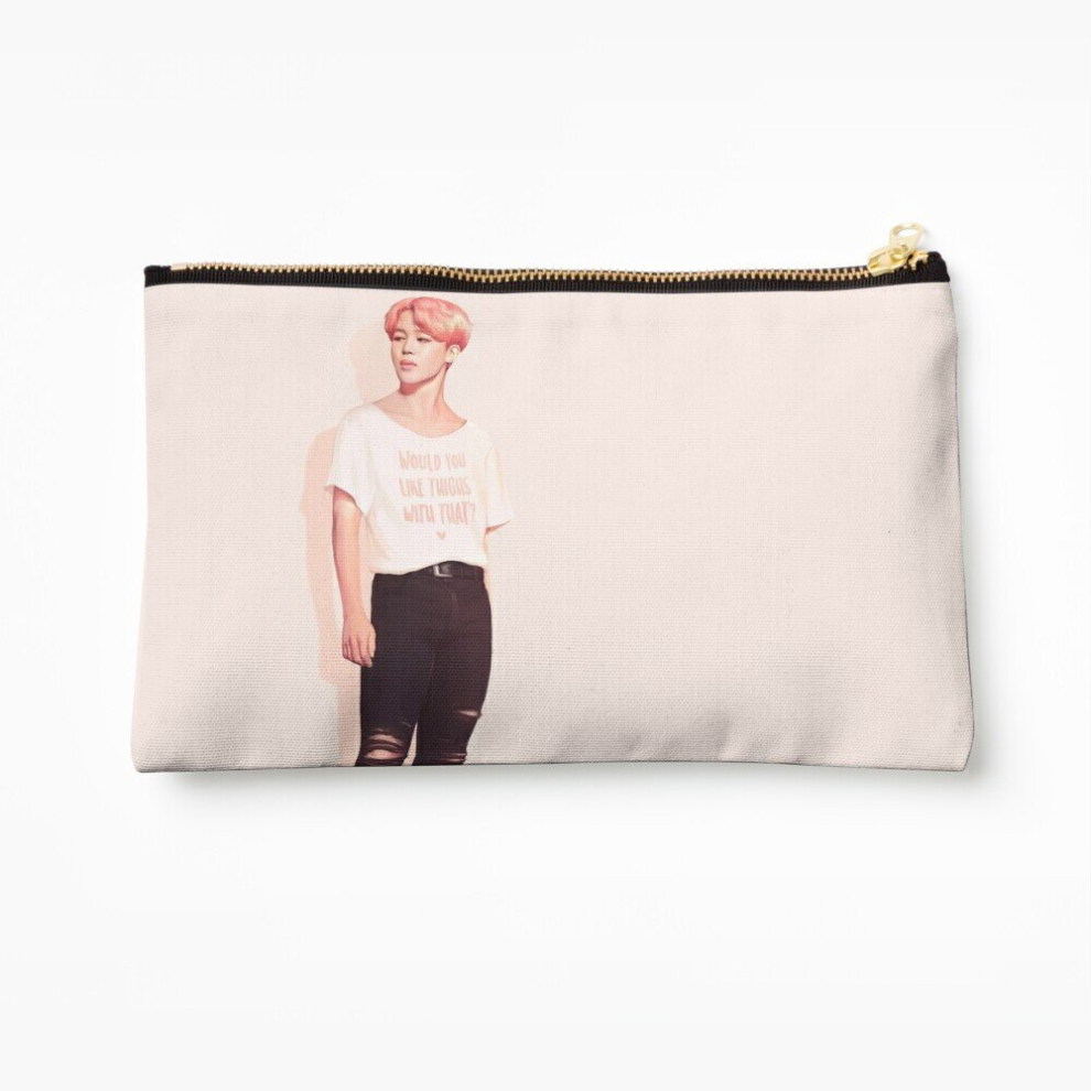 Whibos Pink Makeup Bag Jimin - Pastel Cosmetic Organizer Tyvek Paper Bags Zipper Pouch