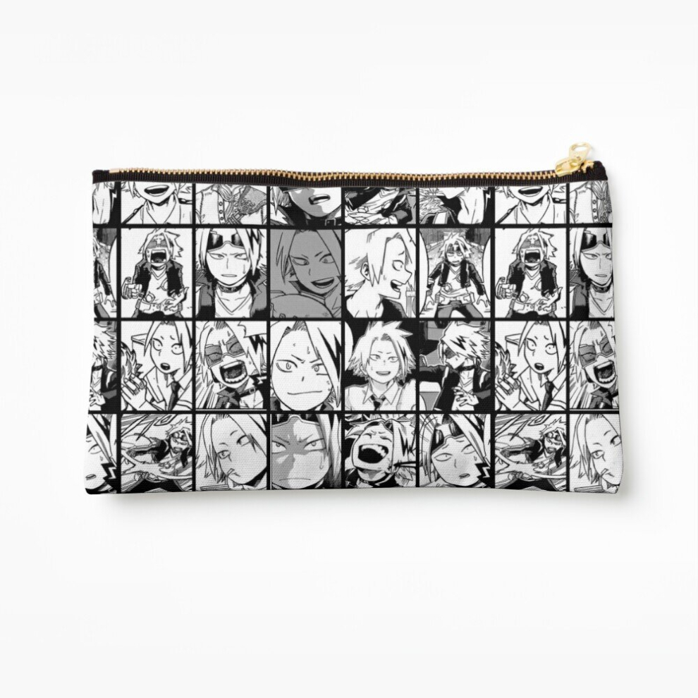 Whibos Black/White Makeup Bag Kaminari Denki- Manga And Version Cosmetic Organizer Tyvek Paper Bags Zipper Pouch