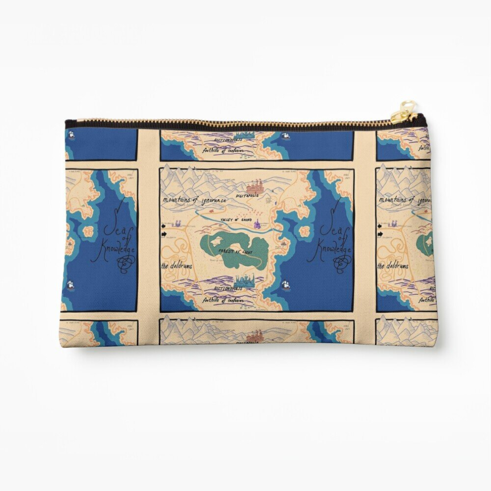 Whibos Makeup Bag Phantom Tollbooth Map Cosmetic Organizer Tyvek Paper Bags Zipper Pouch