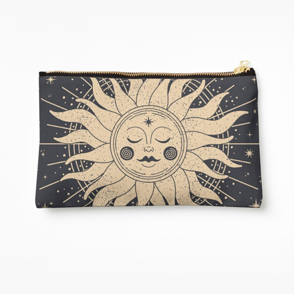 Whibos Makeup Bag Mystical Sun Cosmetic Organizer Tyvek Paper Bags Zipper Pouch