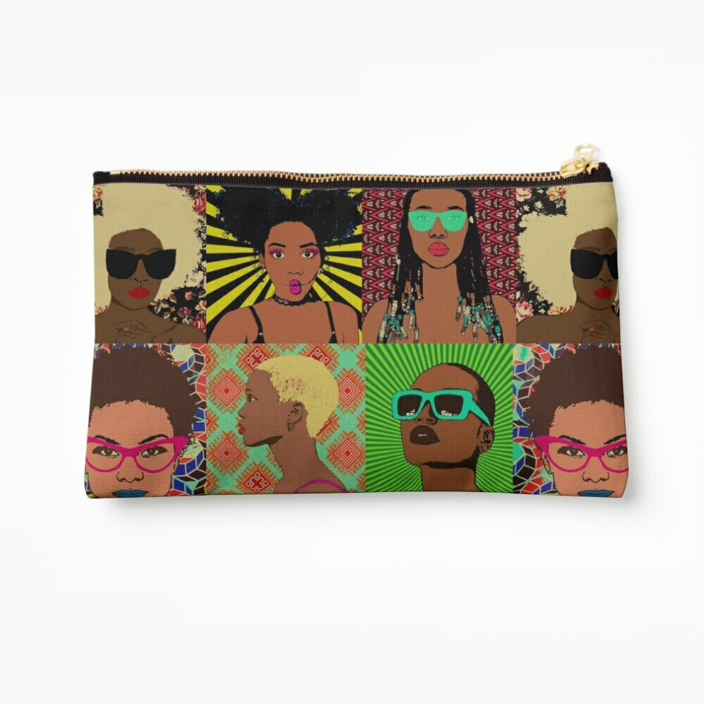 Whibos Makeup Bag Bgm Collage Cosmetic Organizer Tyvek Paper Bags Zipper Pouch