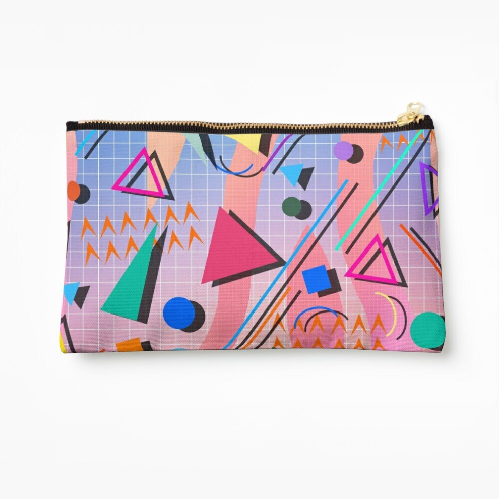 Whibos Makeup Bag 80S Pop Retro Pattern 2 Cosmetic Organizer Tyvek Paper Bags Zipper Pouch