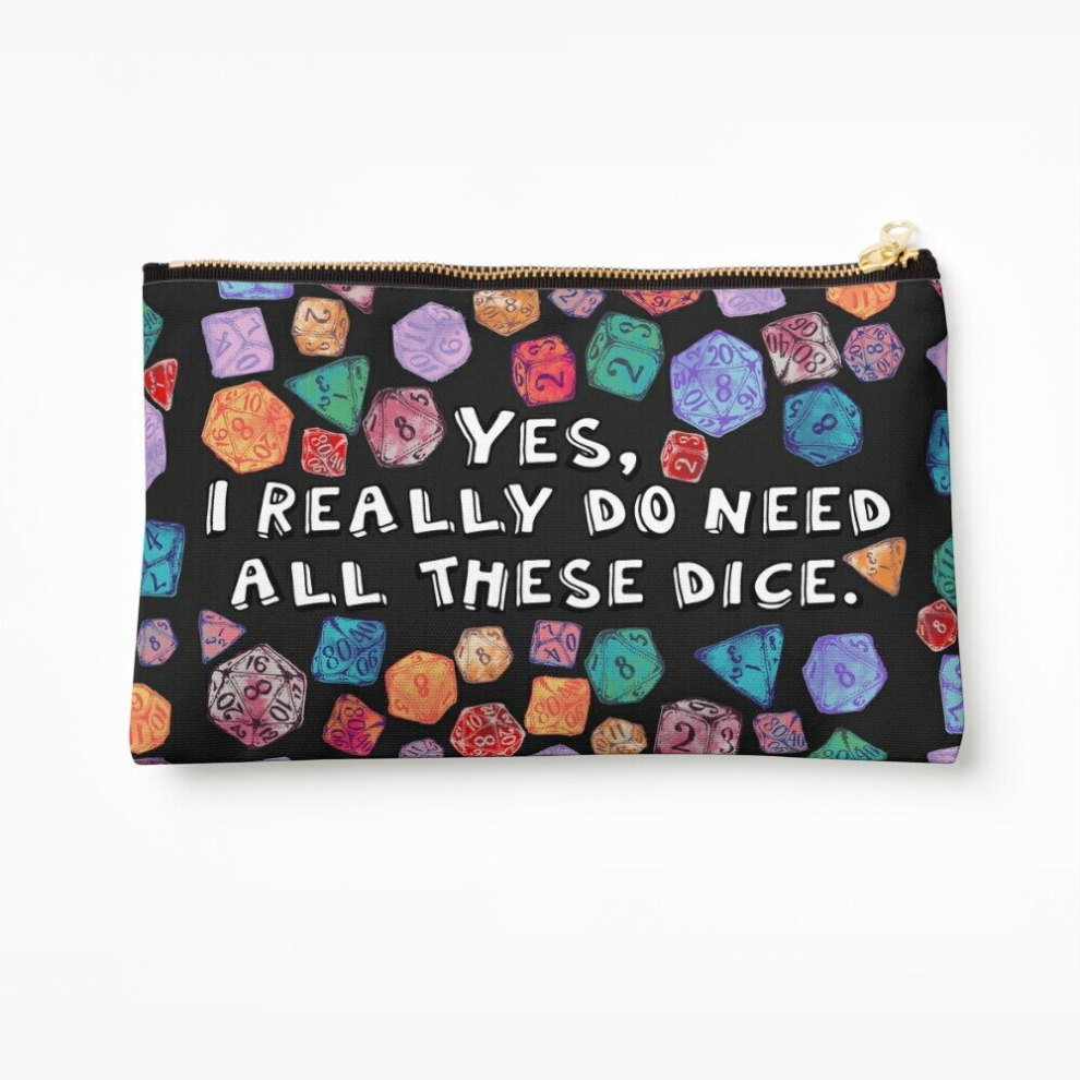 Whibos Makeup Bag Yes I Really Do Need All These Dice Hoarder Funny Cosmetic Organizer Tyvek Paper Bags Zipper Pouch