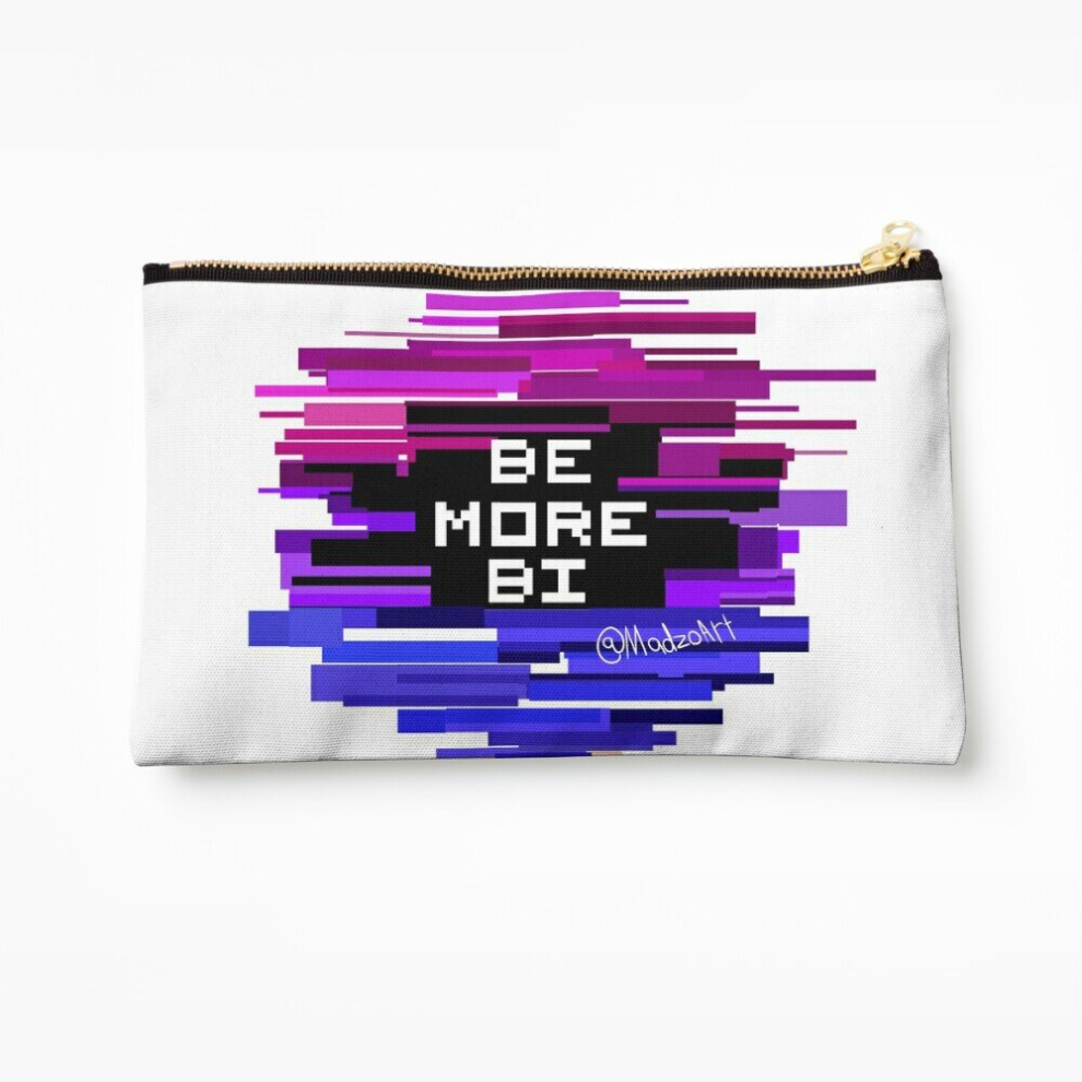 Whibos Makeup Bag Be More Chill, Be More Bi Design Cosmetic Organizer Tyvek Paper Bags Zipper Pouch