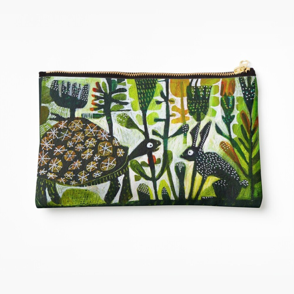 Whibos Makeup Bag The Hare And The Tortoise Cosmetic Organizer Tyvek Paper Bags Zipper Pouch