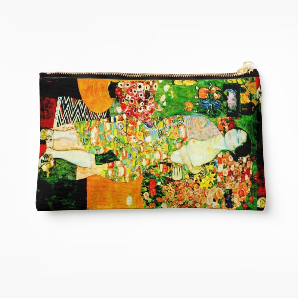 Whibos Makeup Bag Gustav Klimt "The Dancer " - "Die Tã¤Nzby" Art Nouveau Cosmetic Organizer Tyvek Paper Bags Zipper Pouch