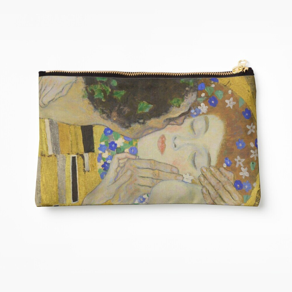 Whibos Makeup Bag The Kiss - Gustav Klimt Cosmetic Organizer Tyvek Paper Bags Zipper Pouch