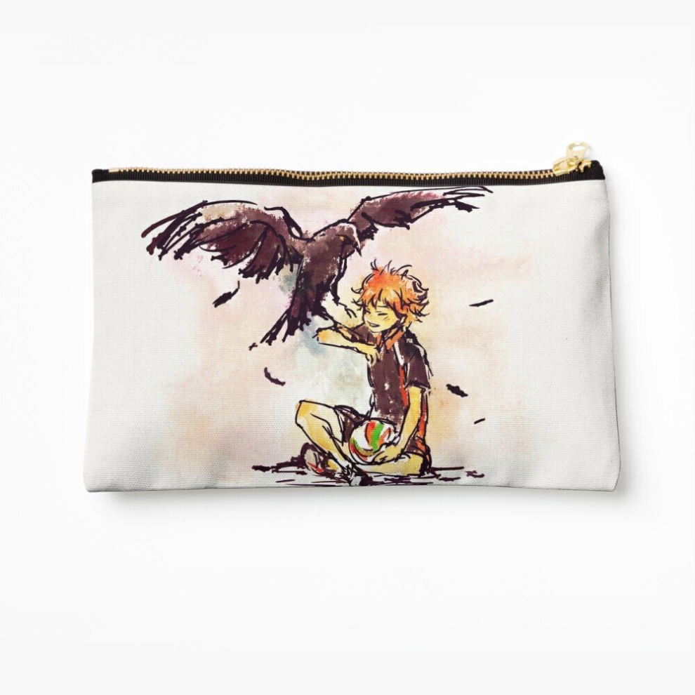 Whibos Makeup Bag Haikyuu!! Crow Cosmetic Organizer Tyvek Paper Bags Zipper Pouch