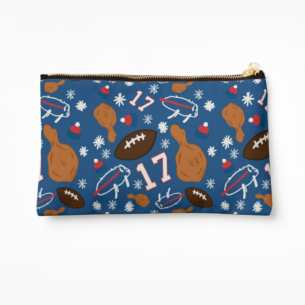 Whibos Makeup Bag Let's Go Buffalo! Cosmetic Organizer Tyvek Paper Bags Zipper Pouch