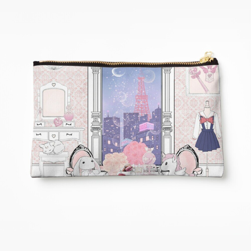 Whibos Makeup Bag Sailor Chibi Moon Room Cosmetic Organizer Tyvek Paper Bags Zipper Pouch