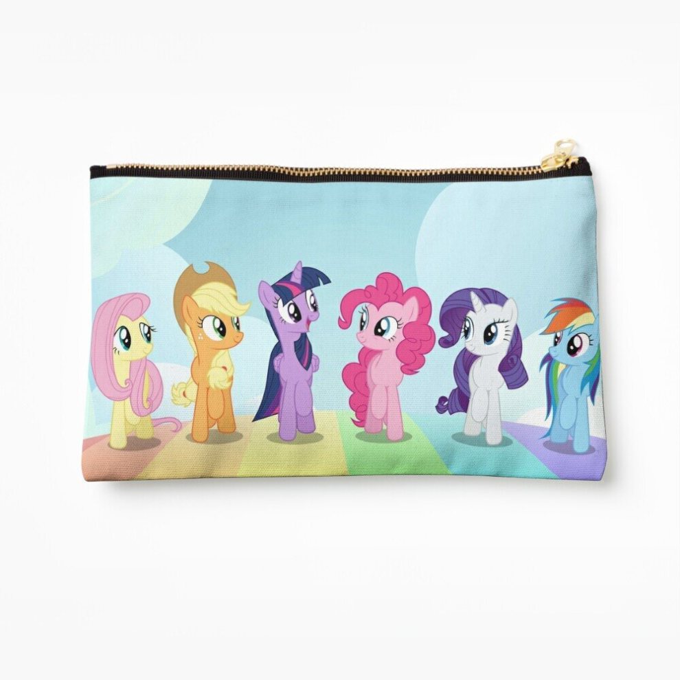 Whibos Makeup Bag My Little Pony Walking On A Rainbow Cosmetic Organizer Tyvek Paper Bags Zipper Pouch